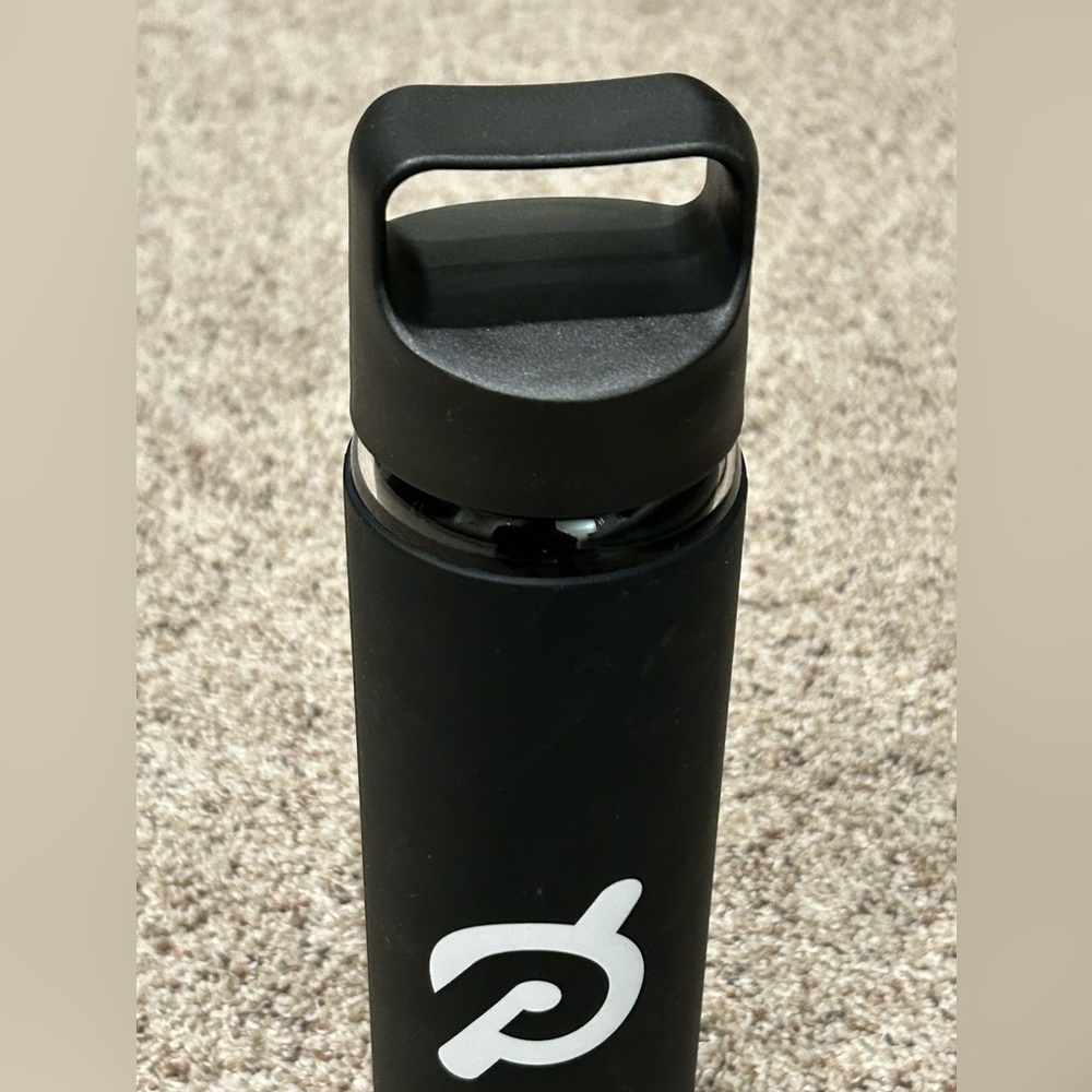 Peloton Glass 16 oz Water Bottle with Logo Sleeve. EUC- cleaned and sanitized. - Picture 4 of 8